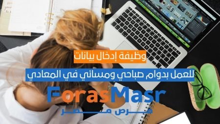 وظيفة إدخال بيانات دوام صباحي ومسائي في المعادي